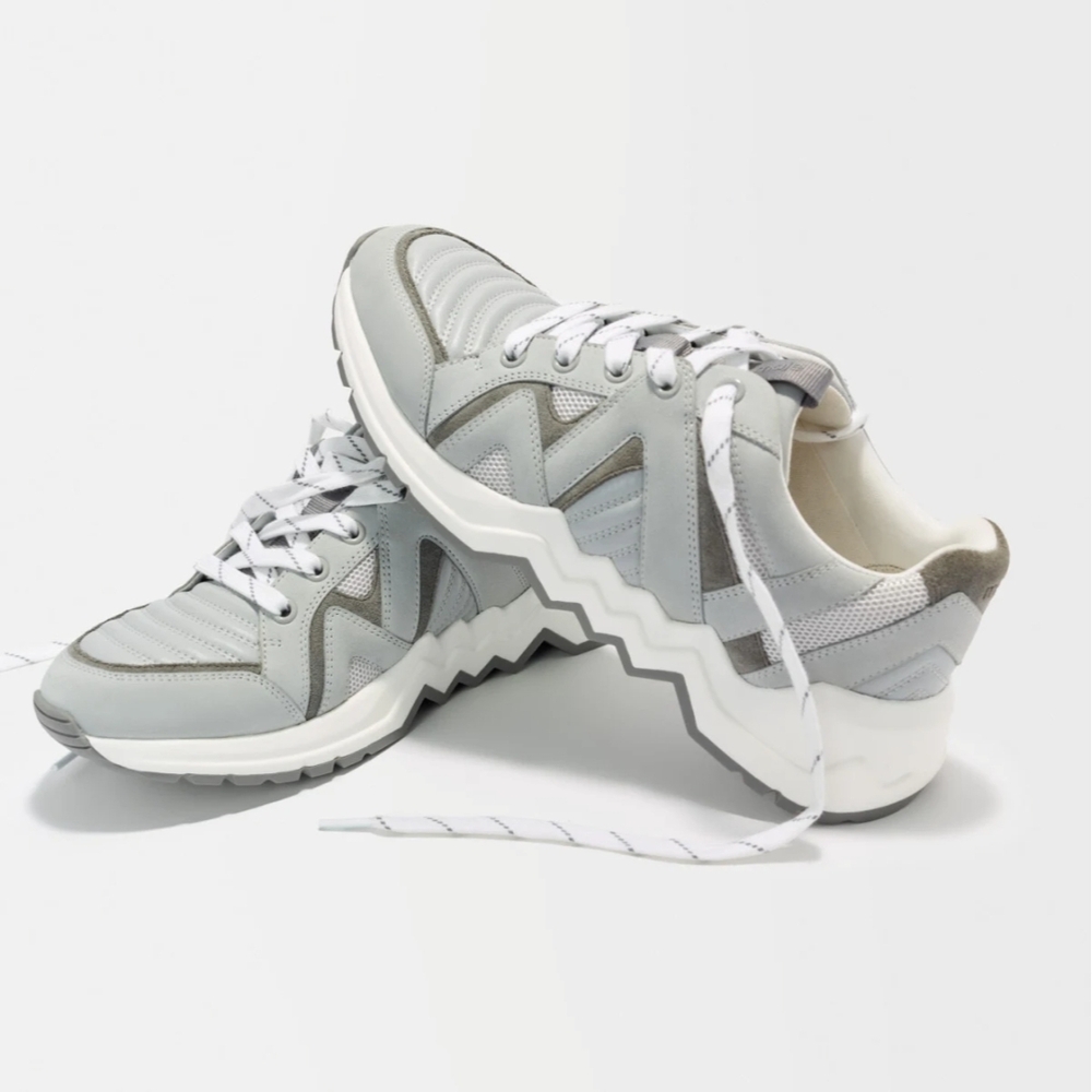 Maje Gray and White Sneakers